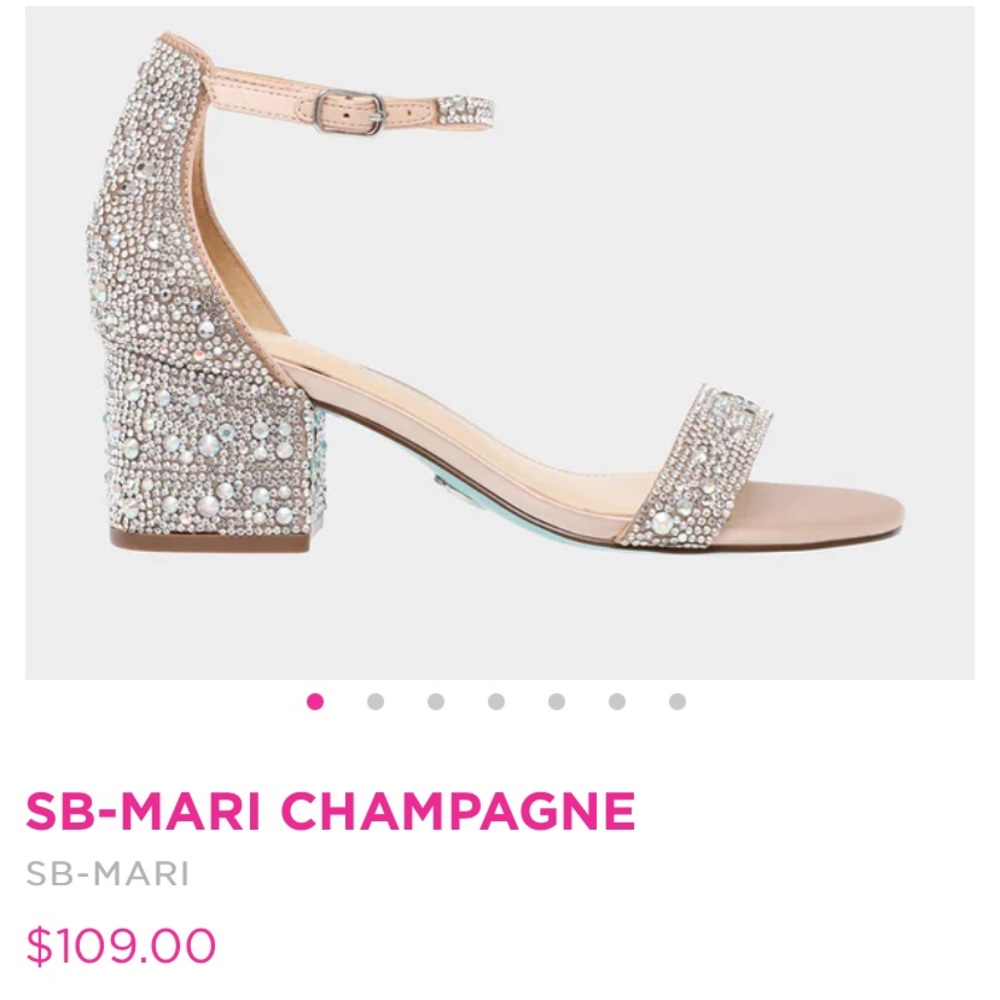 Betsy Johnson Mari Champagne Heels Size 9